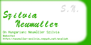 szilvia neumuller business card